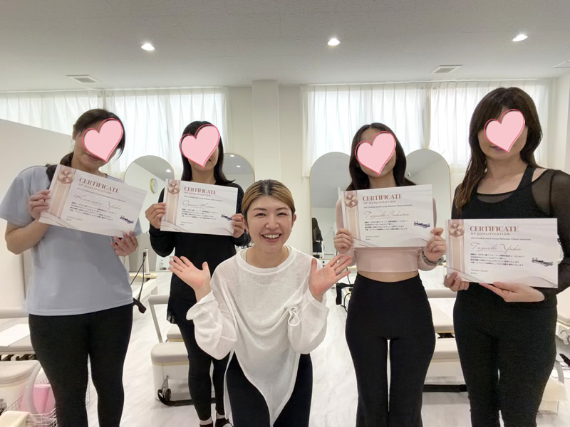 5pilatesリフォーマー養成コースⅠ期受講生